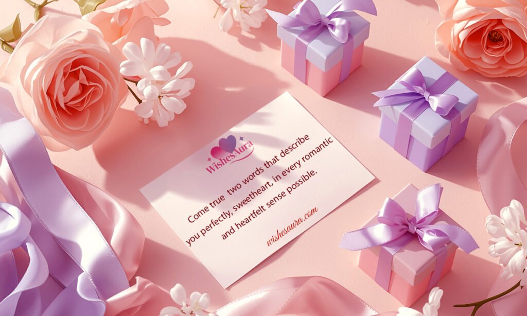 Come true two words that describe you perfectly, sweetheart, in every romantic