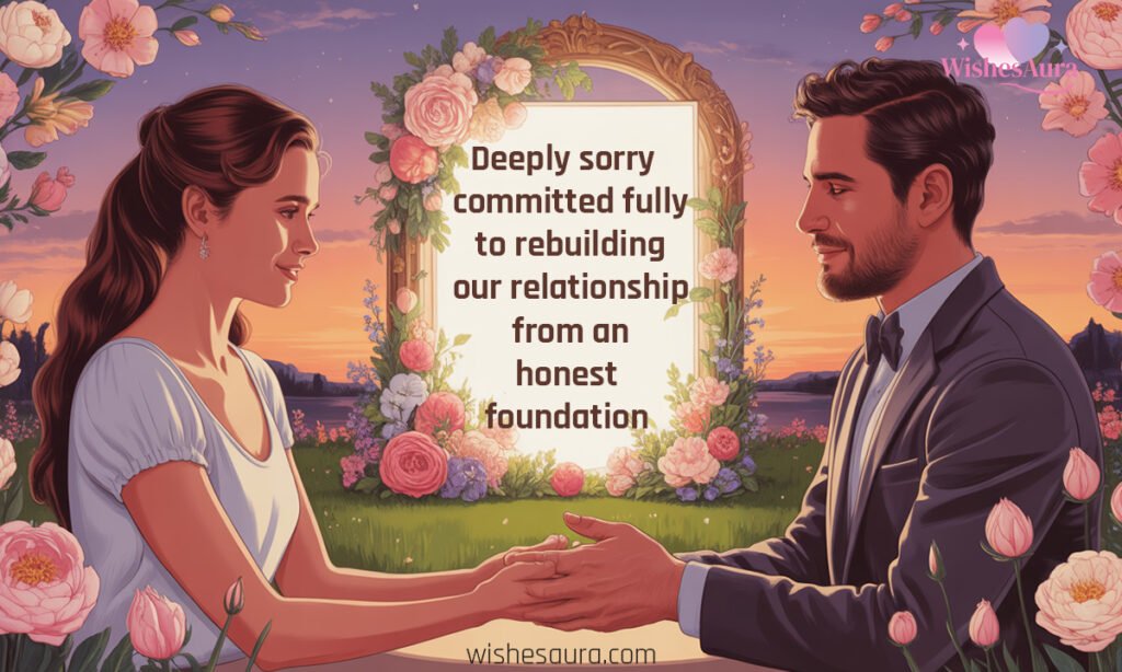 Deeply sorry committed fully to rebuilding our relationship