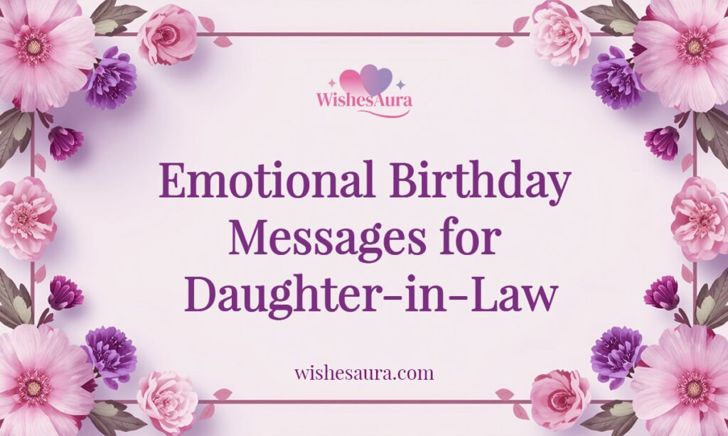 Emotional Birthday Messages for Daughter-in-Law