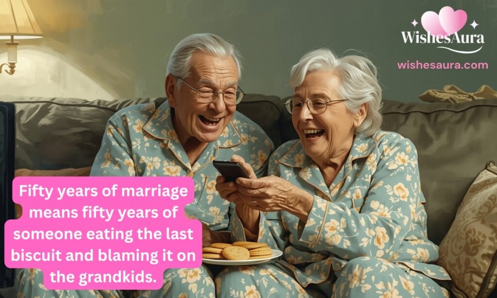 Funny Anniversary Wish for Old Couple