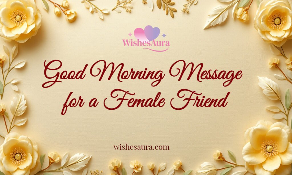 Good Morning Message for a Female Friend