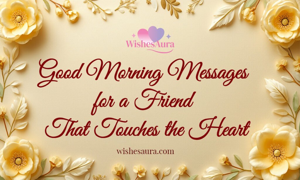 Good Morning Messages for a Friend That Touches the Heart