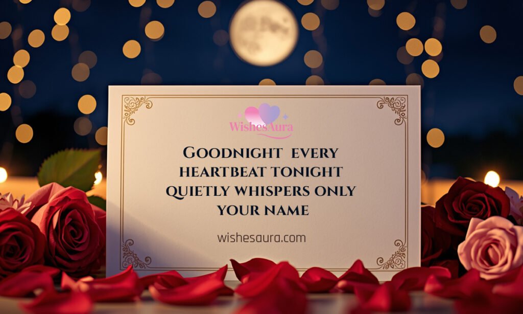 Goodnight every heartbeat tonight quietly whispers only your name