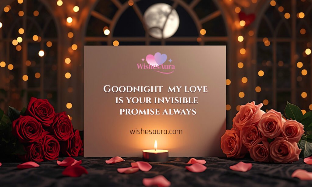 Goodnight my love is your invisible promise always