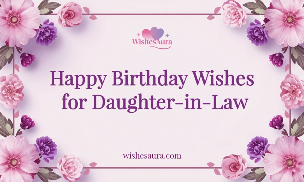 Happy Birthday Wishes for Daughter-in-Law