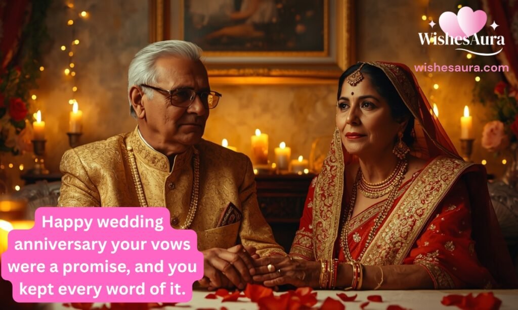 Happy wedding anniversary wishes for elderly couple