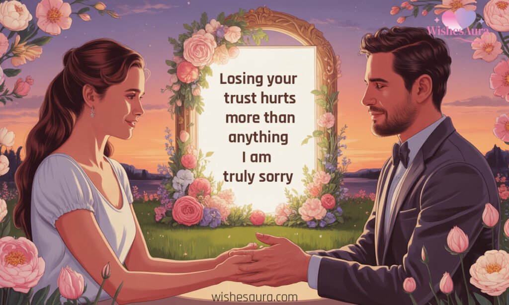 Losing your trust hurts more than anything I am truly sorry