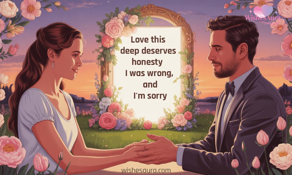 Love this deep deserves honesty I was wrong, and I'm sorry