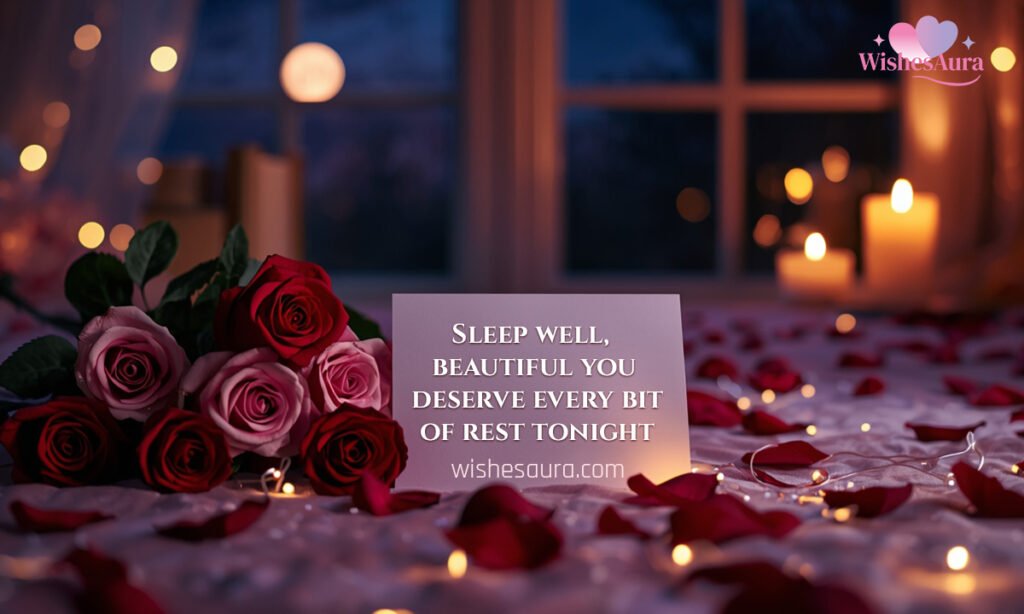 Sleep well beautiful you deserve every bit of rest tonight