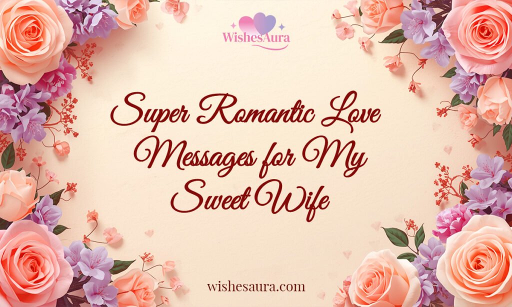 Super Romantic Love Messages for My Sweet Wife