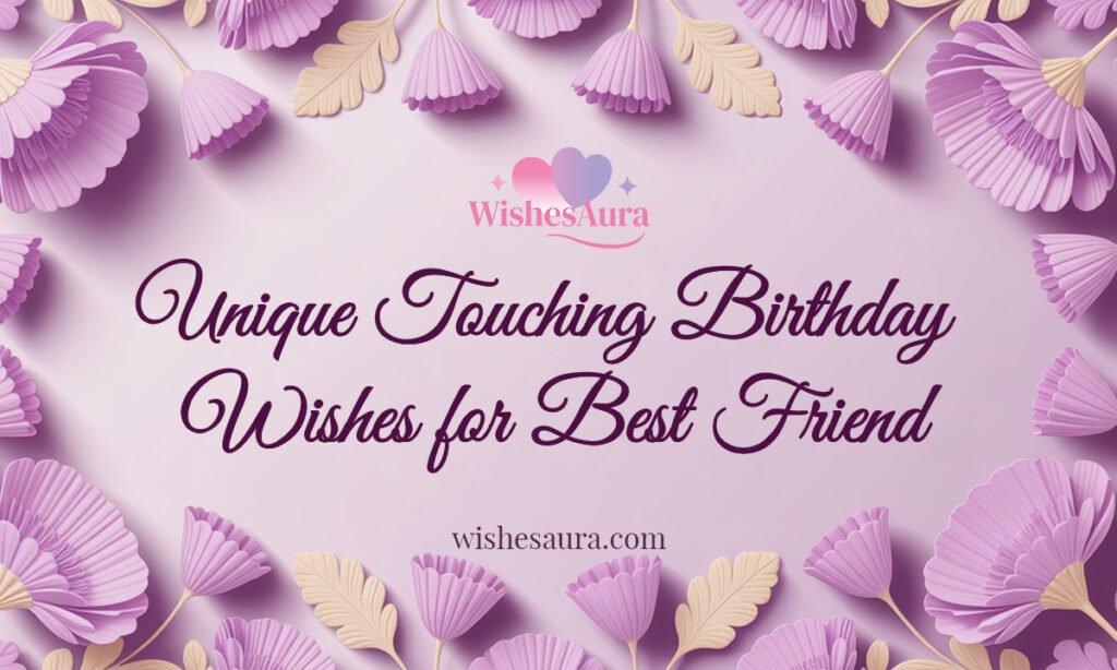 Unique Touching Birthday Wishes for Best Friend