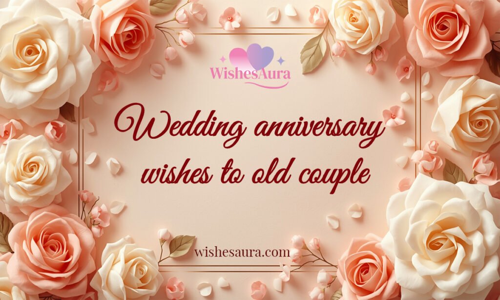 Wedding anniversary wishes to old couple