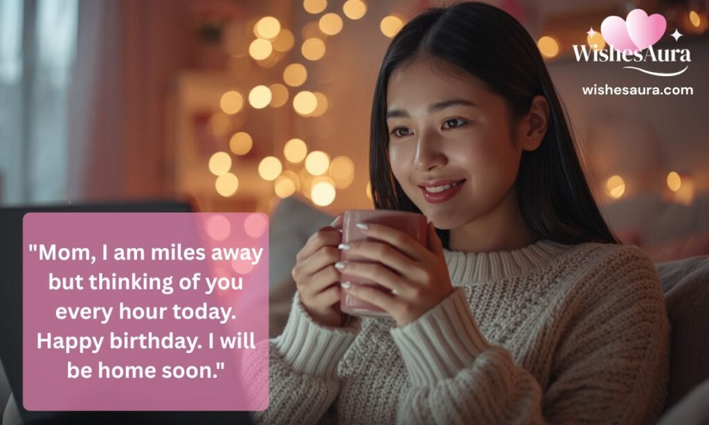 Long-Distance Birthday Wishes for Mom